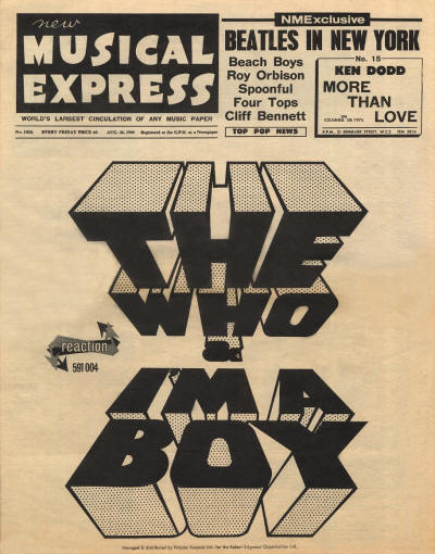 The Who - UK - New Musical Express - August 26, 1966