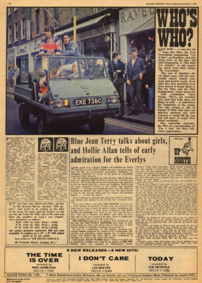 The Who - UK - Record Mirror - September 3, 1966 (Back Cover)