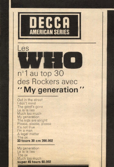 The Who - My Generation - 1966 France