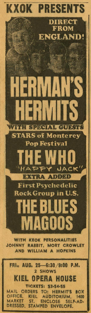The Who - Kiel Opera House - St. Louis, MO - August 25, 1967 USA