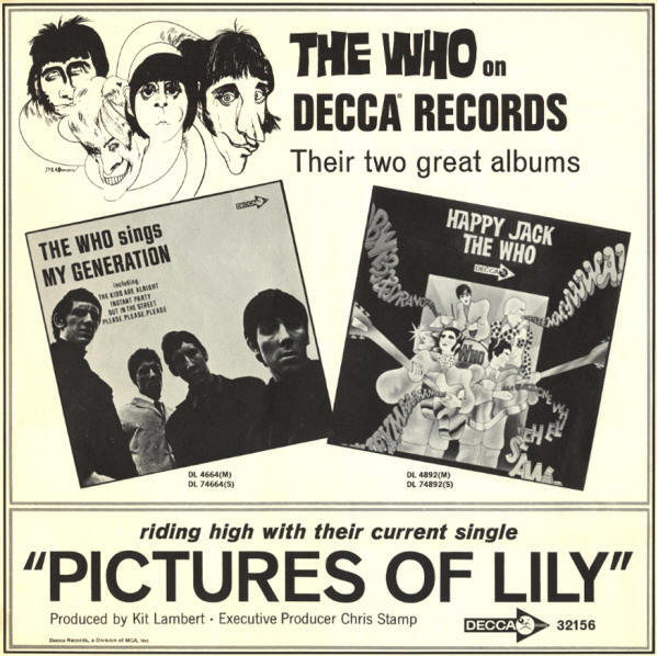 The Who - Pictures Of Lily - 1967 USA