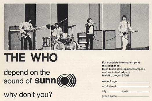 The Who - Sunn Amp - 1968 USA