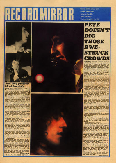 The Who - UK - Record Mirror - May 10, 1969