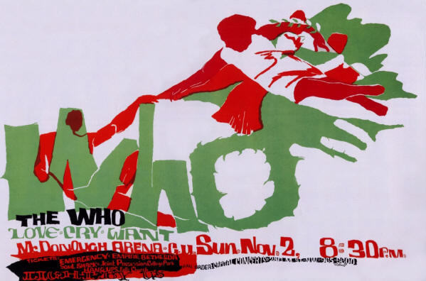 The Who - McDonough Arena, Georgetown, DC - November 2, 1969 (Reproduction)