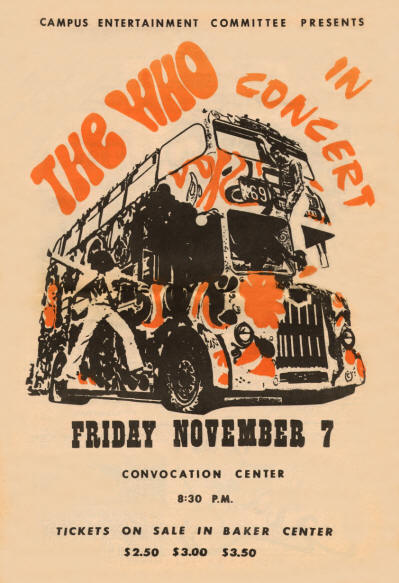 The Who - Convocation Center - Athens, Ohio - November 7, 1969 USA