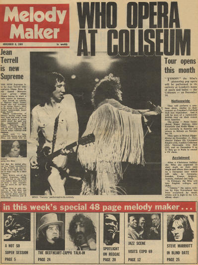 The Who - UK - Melody Maker - November 8, 1969
