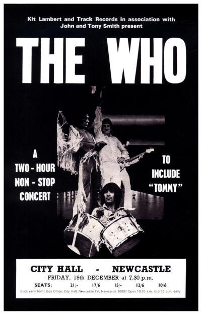 The Who - City Hall, New Castle, UK - December 19, 1969 England (Reproduction)