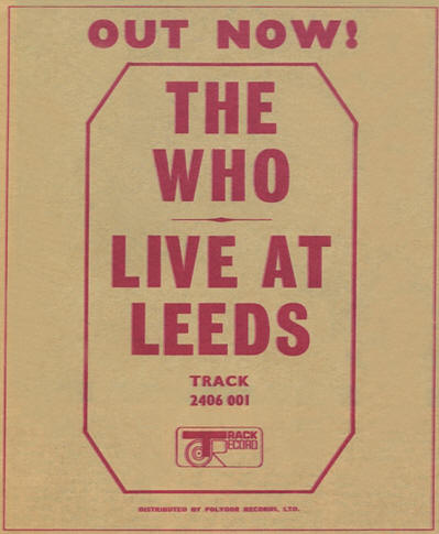 The Who - Live At Leeds - 1970 UK