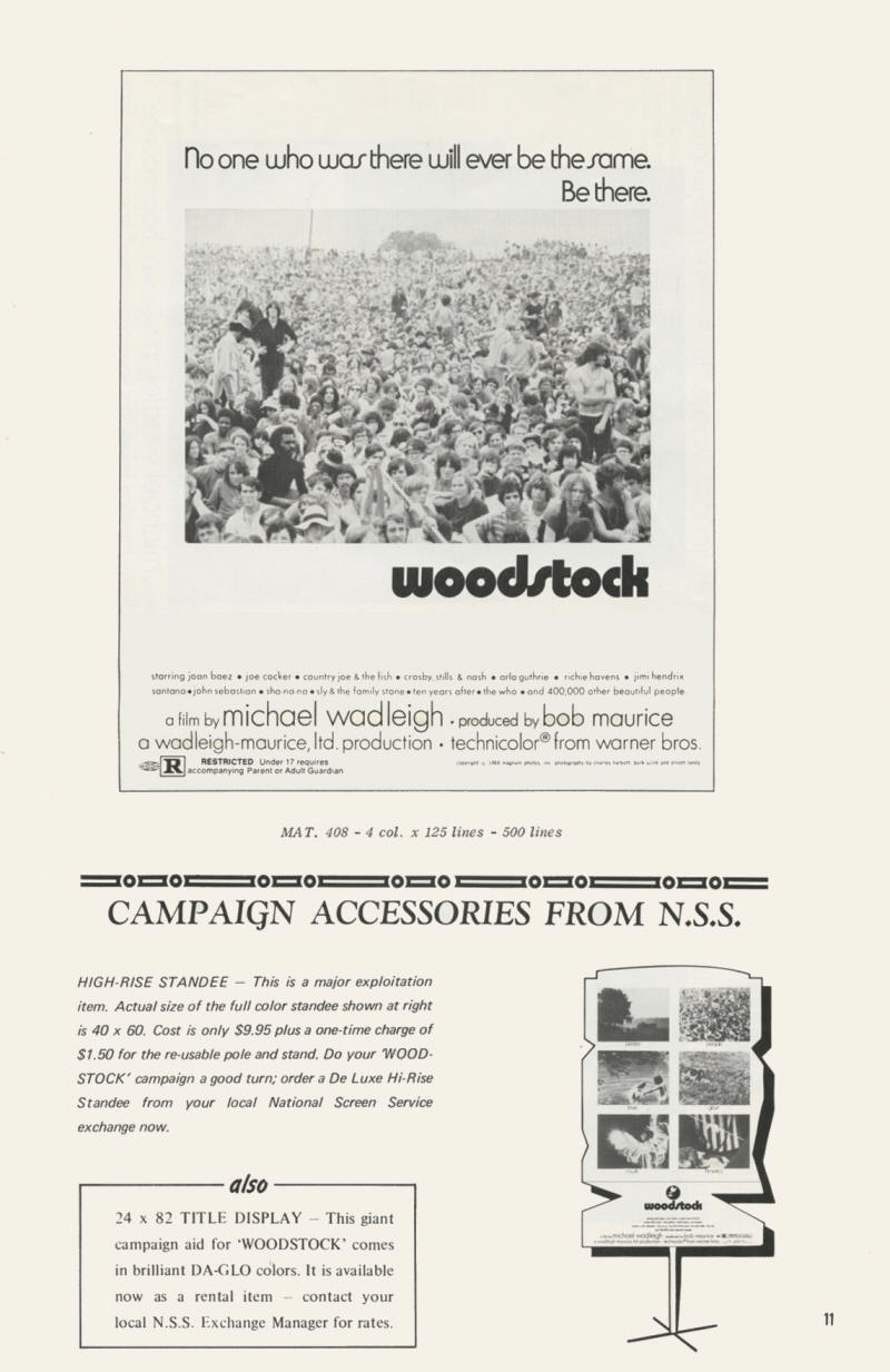 The Who - Woodstock 1970 USA Pressbook 