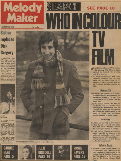 The Who - UK - Melody Maker - January 24, 1970 