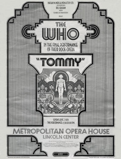 The Who - Metropolitan Opera House - New York, NY - June 7, 1970 - USA