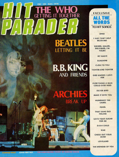 The Who - USA - Hit Parader - November, 1970