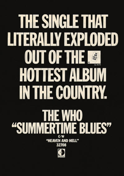 The Who - Summertime Blues - 1970 USA