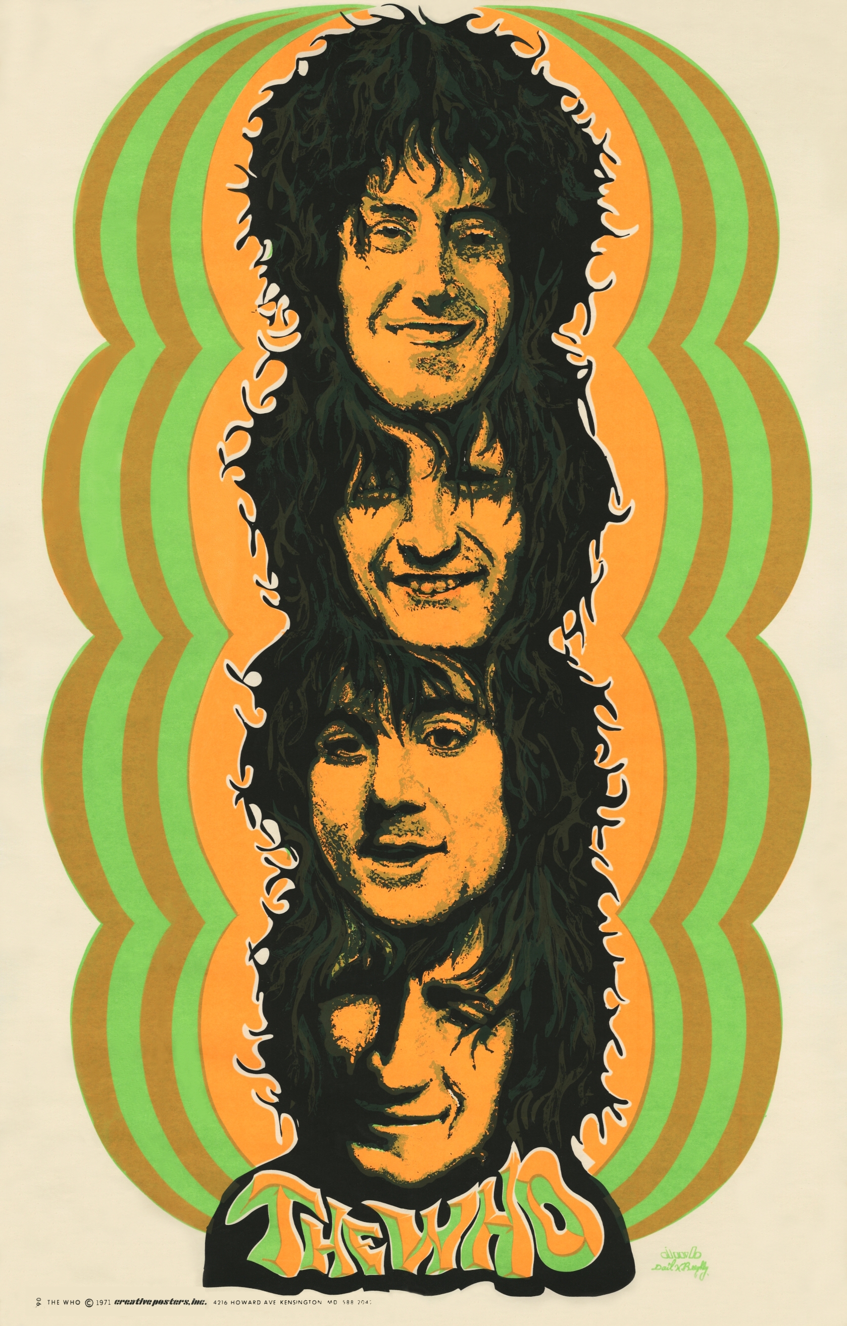 The Who - 1971 USA Black Light Poster