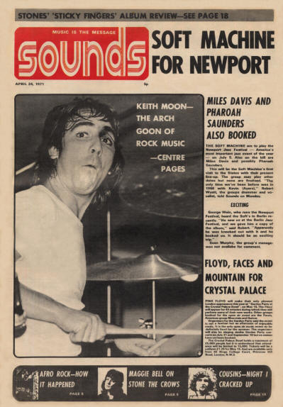 Keith Moon - UK - Sounds - April 24, 1971