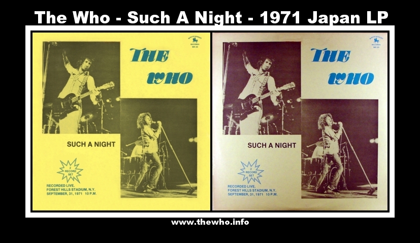 The Who - Such A Night - 1971 Japan LP 