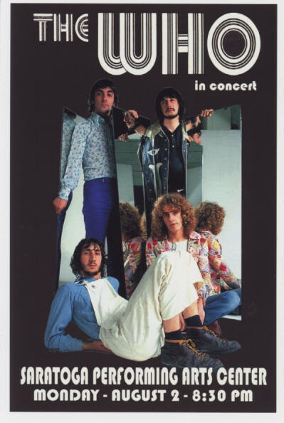 The Who - Saratoga, NY - August 2, 1971 USA Post Card