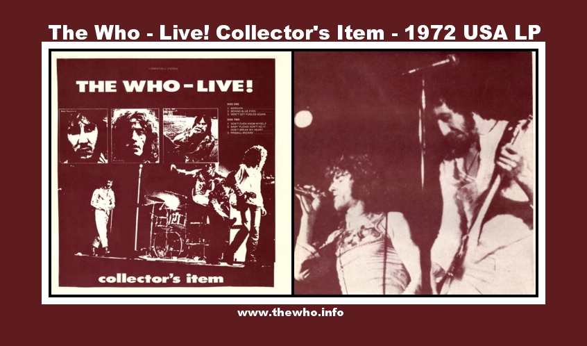 The Who - Live! Collector's Item - 1972 USA LP