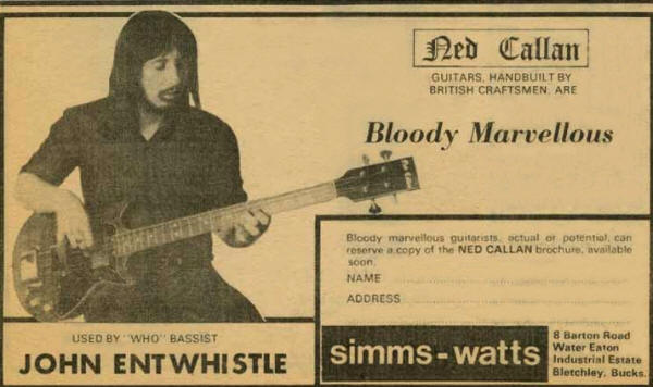 John Entwistle - Ned Callan - 1971 UK