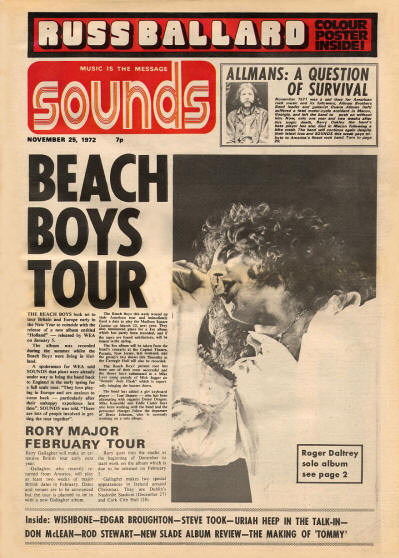 Roger Daltrey - UK - Sounds, November 25, 1972