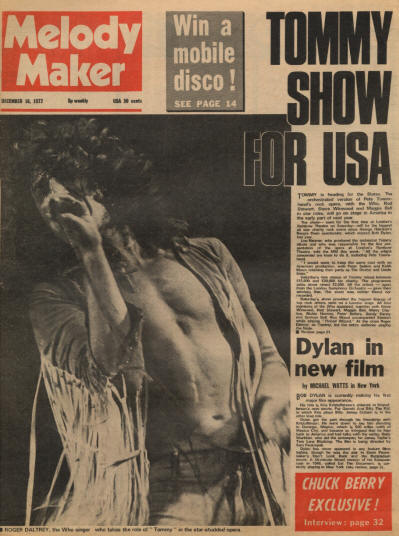 Roger Daltrey - UK - Melody Maker - December 16, 1972