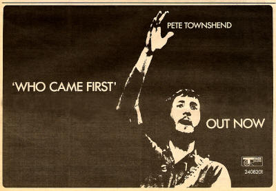 Pete Townshend - Who Came First - 1972 UK