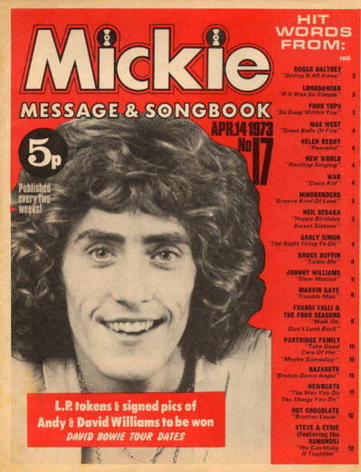 Roger Daltrey - UK - Mickie - April 14, 1973
