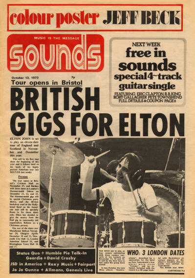 Keith Moon - UK - Sounds - October 13, 1973