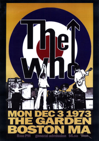 The Who - The Garden, Boston, MA - December 3, 1973 USA (Reproduction)