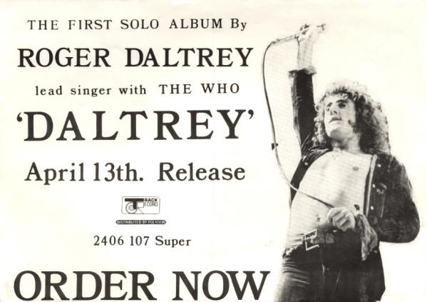 Roger Daltrey - Daltrey - 1973 UK
