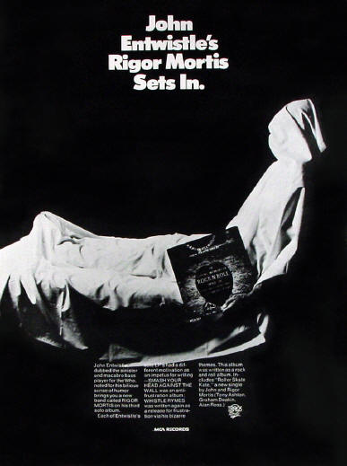 John Entwistle - Rigor Mortis Sets In - 1973 USA