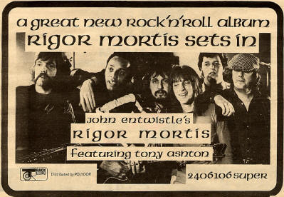 John Entwistle - Rigor Mortis Sets In - 1973 UK