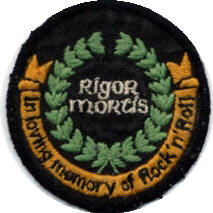 John Entwistle - Rigor Mortis Patch - UK 1973