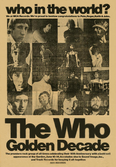 The Who - Golden Decade - 1974 USA