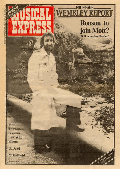 Pete Townshend - UK - New Musical Express - September 21, 1974 