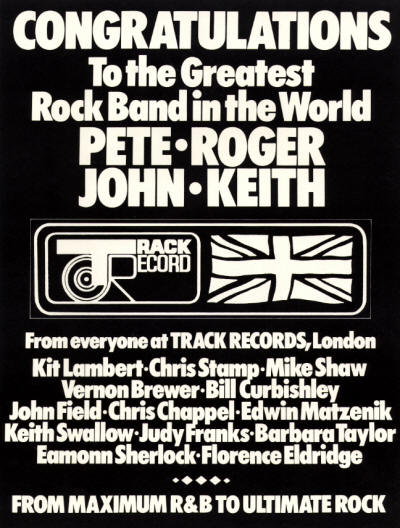 The Who - Congratulations - 1974 USA