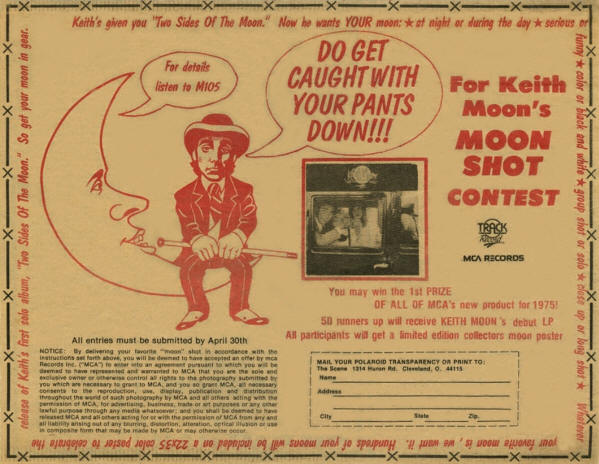 Keith Moon - Two Sides Of The Moon - Moon Shot - 1975 USA Ad
