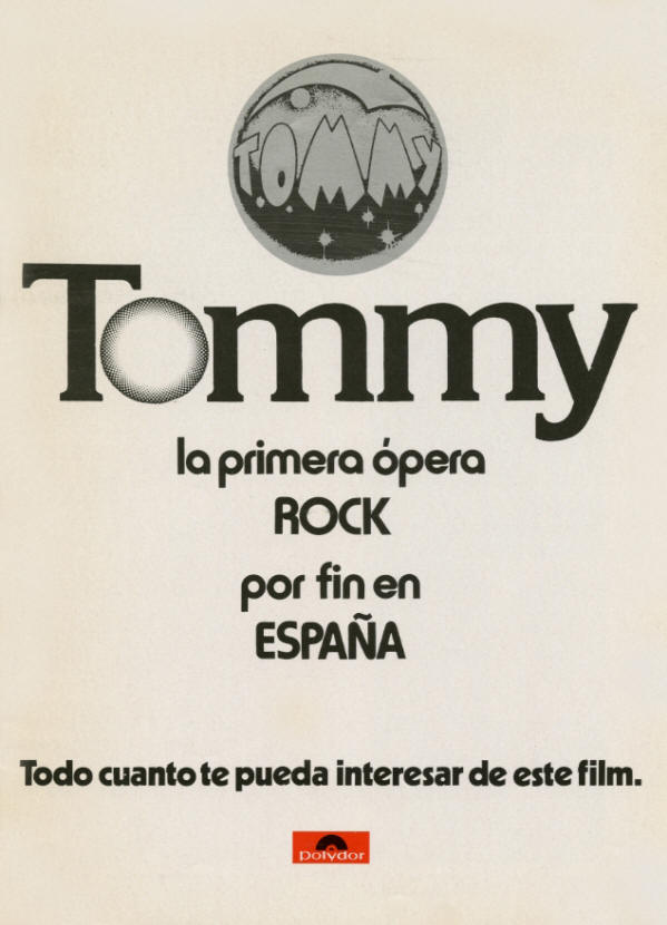 The Who - Tommy - 1975 Spain Press Kit