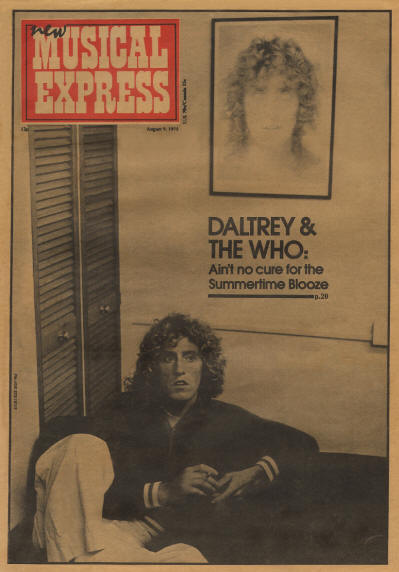 Roger Daltrey - UK - New Musical Express - August 9, 1975 