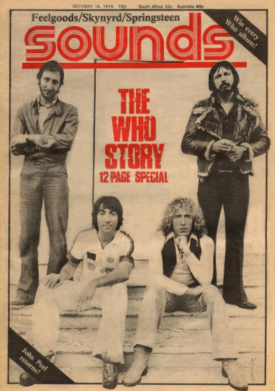 The Who - UK - Sounds - October 18, 1975