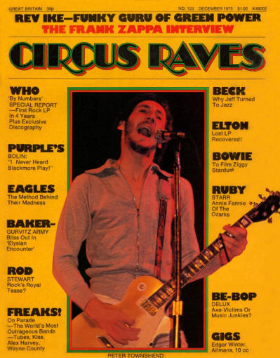 Pete Townshend - USA - Circus Raves - December, 1975
