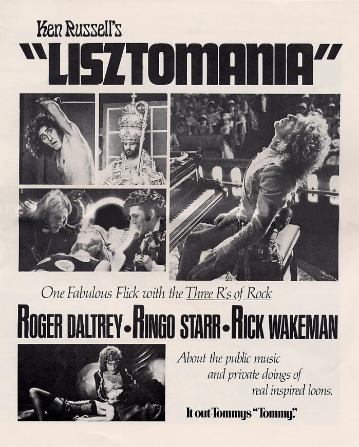 Roger Daltrey - Lisztomania - 1975 USA Press Kit