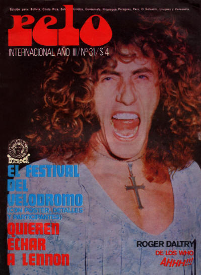 Roger Daltrey - Argentina - Pelo - 1975