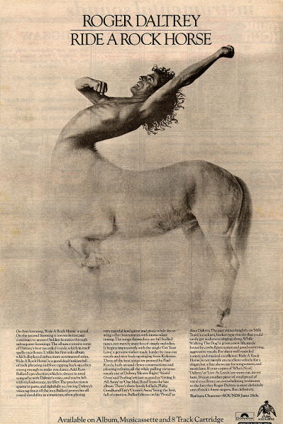 Roger Daltrey - Ride A Rock Horse - 1975 UK