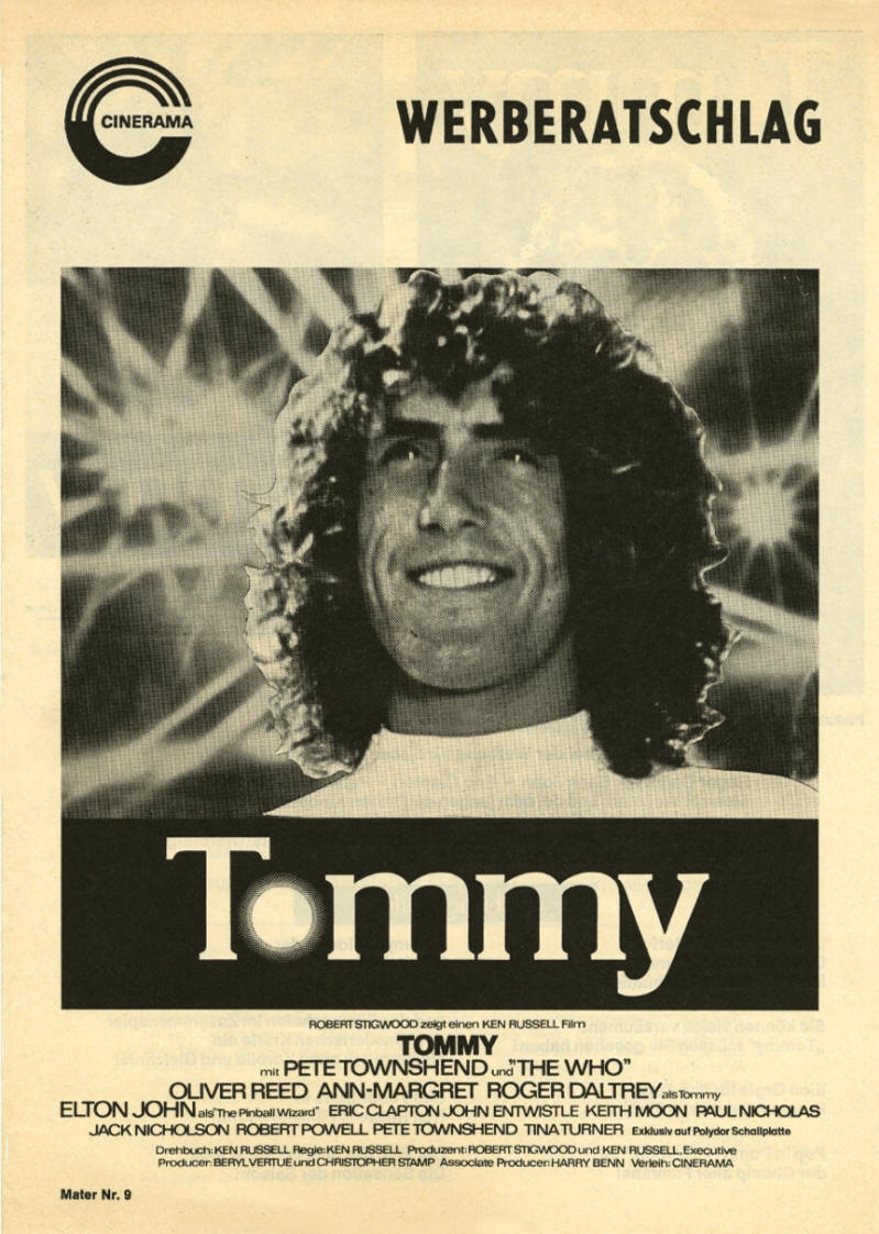 The Who - Tommy - 1975 Germany Press Kit