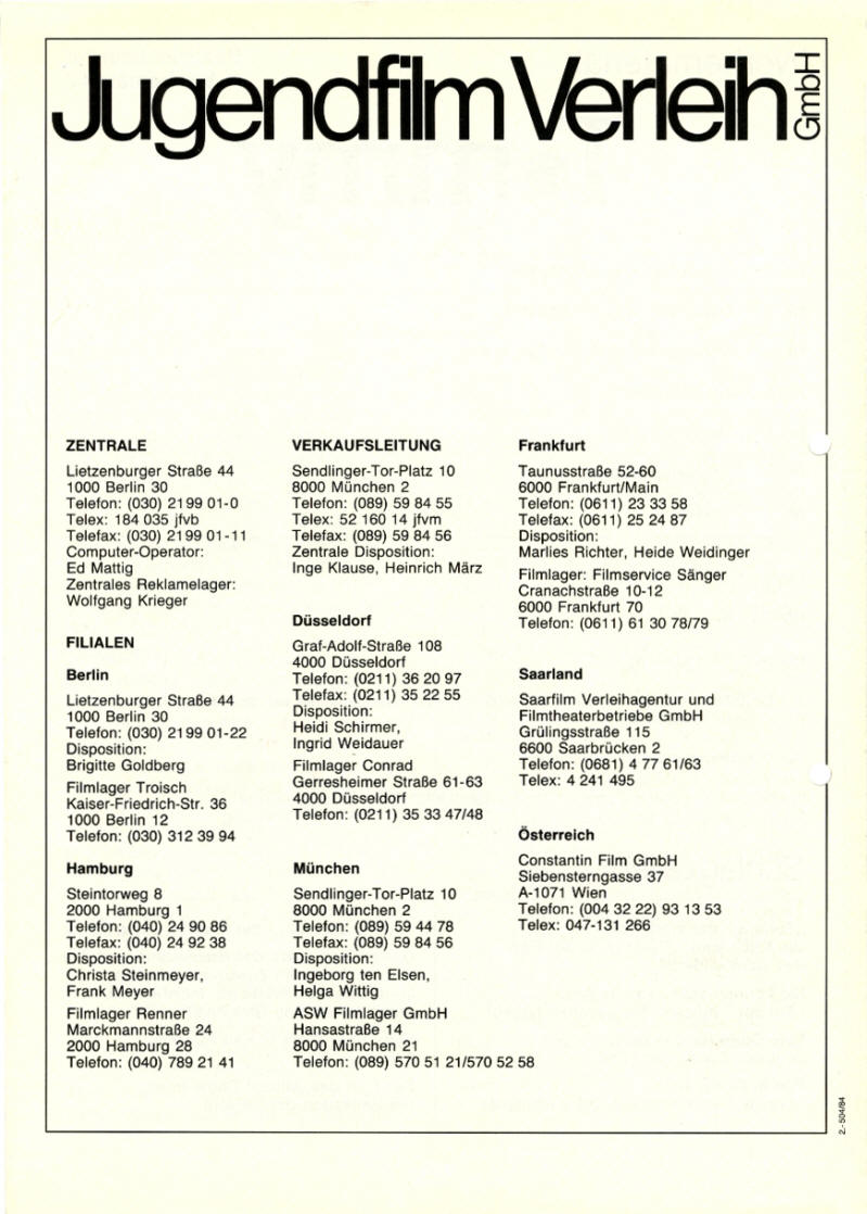 The Who - Tommy - 1975 Germany Press Kit