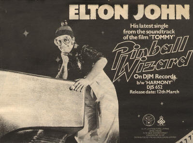 Elton John - Pinball Wizard - 1975 UK