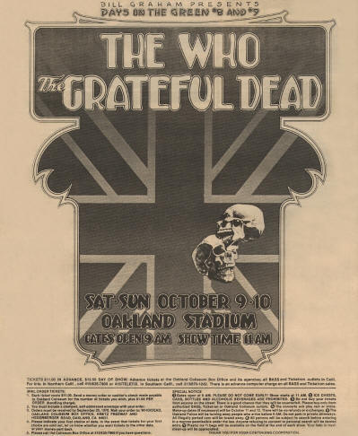 The Who - The Who & The Gratetful Dead - October, 1976 USA
