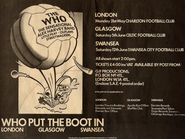 The Who - Who Put The Boot In - 1976 UK