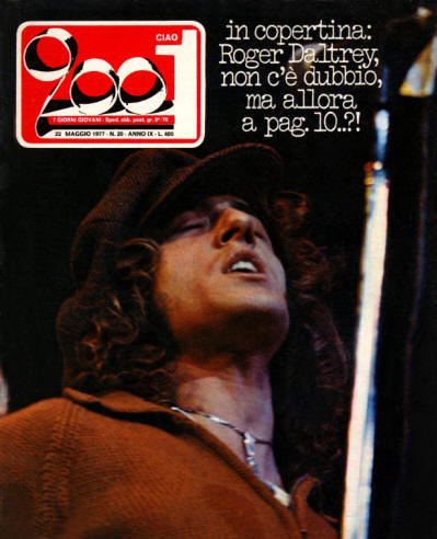 Roger Daltrey - Italy - Ciao 2001 - May 22, 1977